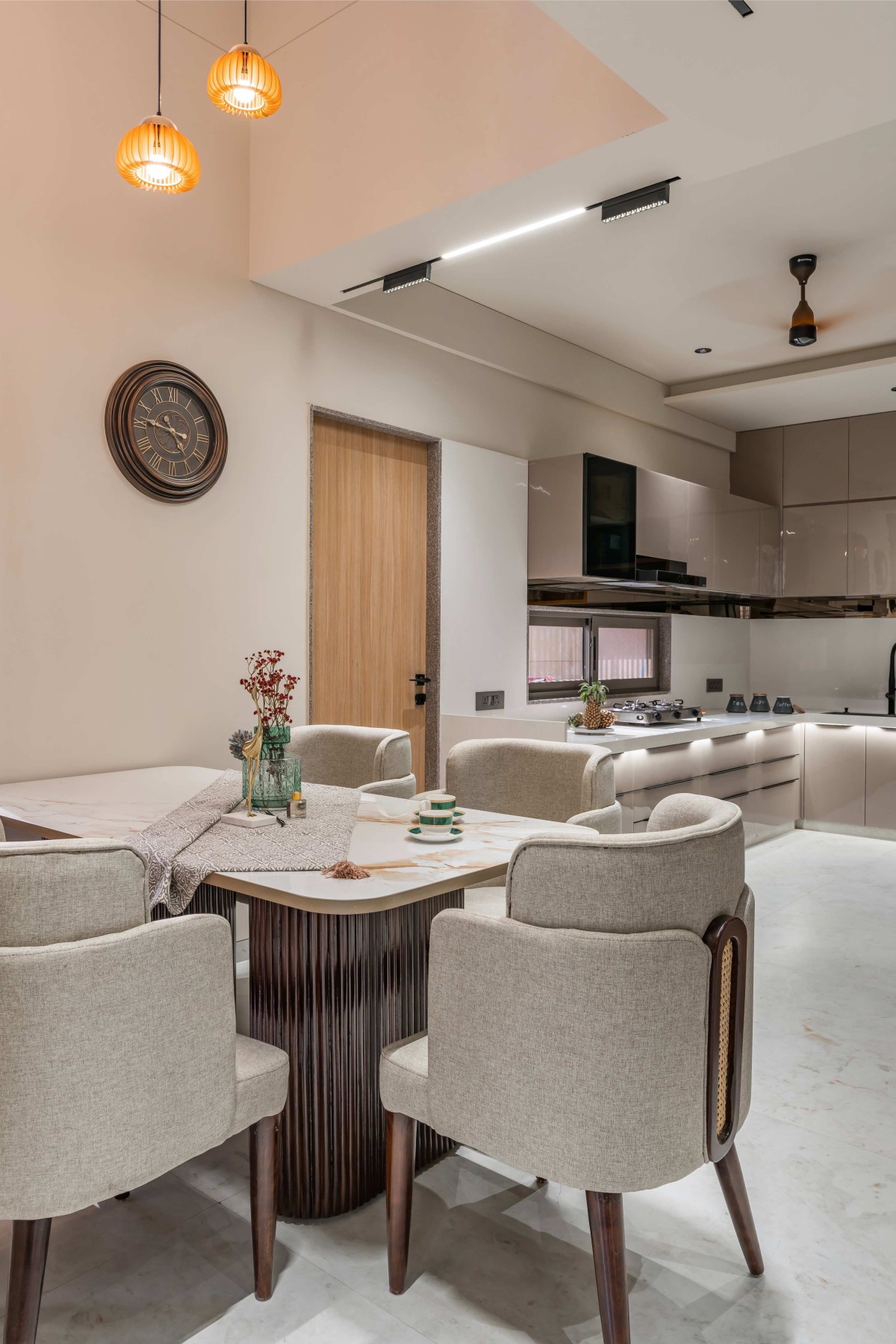 Dining of Sarkhej Bungalow by Harikrushna Pattani & Associates