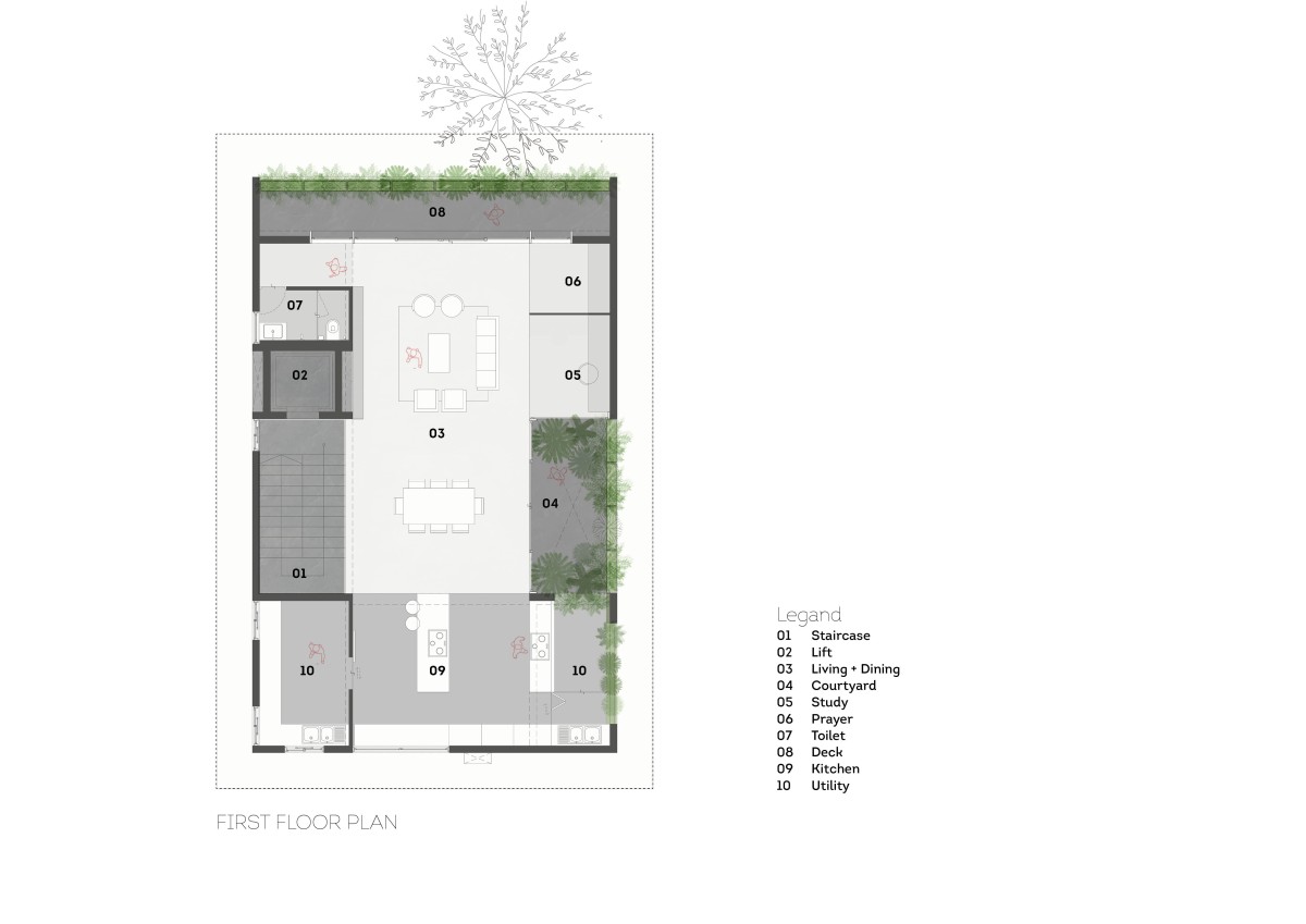 First floor plan of Aniketana by Kasa Design Collective