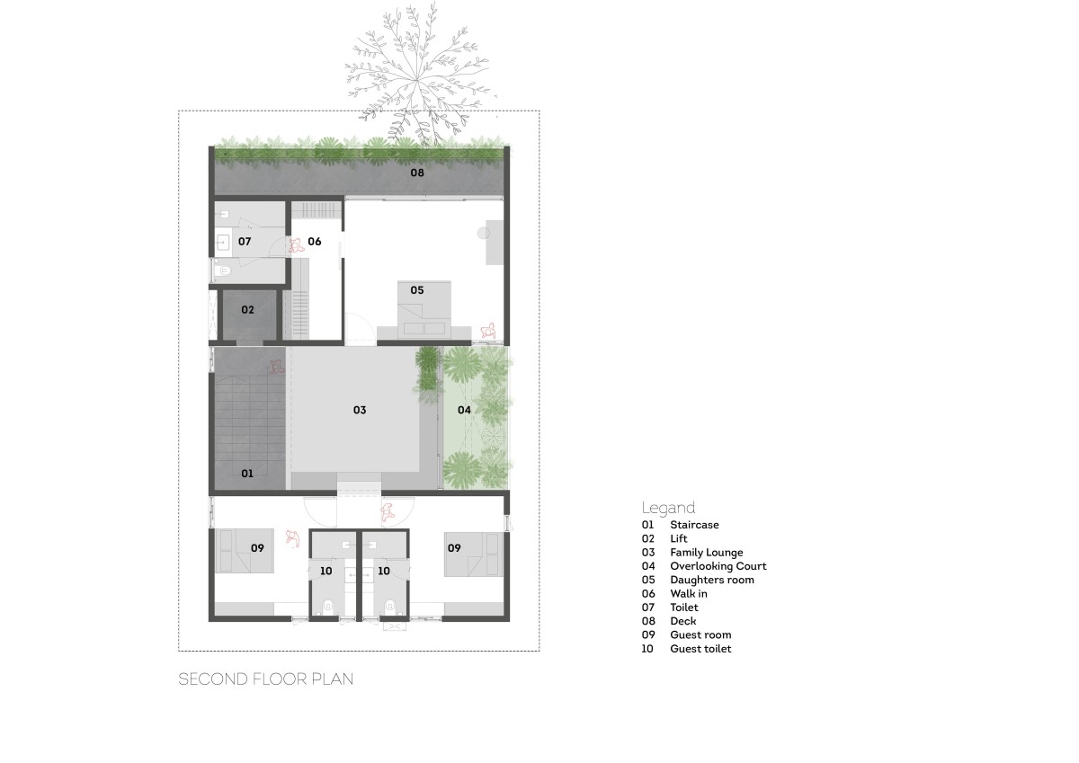 Second floor plan of Aniketana by Kasa Design Collective