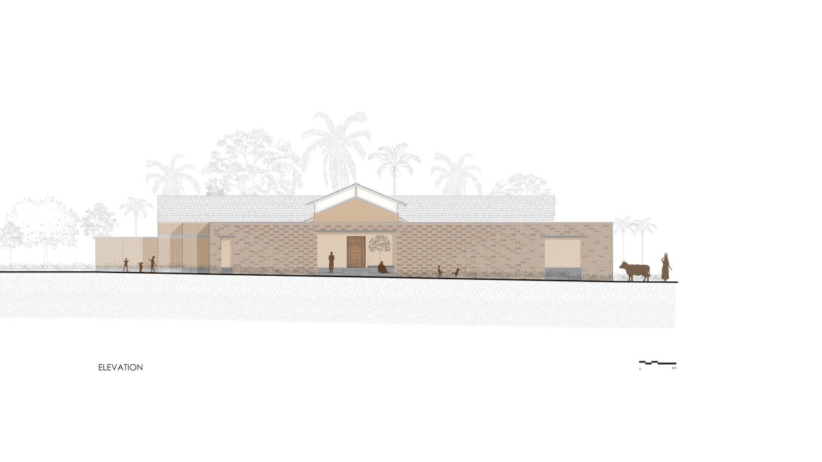 Elevation of Kaattu Veedu Guesthouse by Studio XS