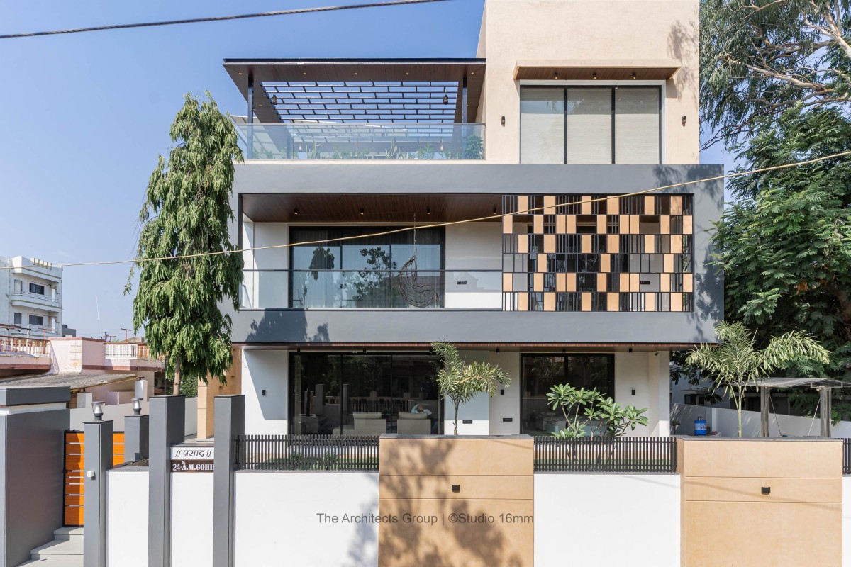 Exterior view of Prasad by Mauliv Patel Architects