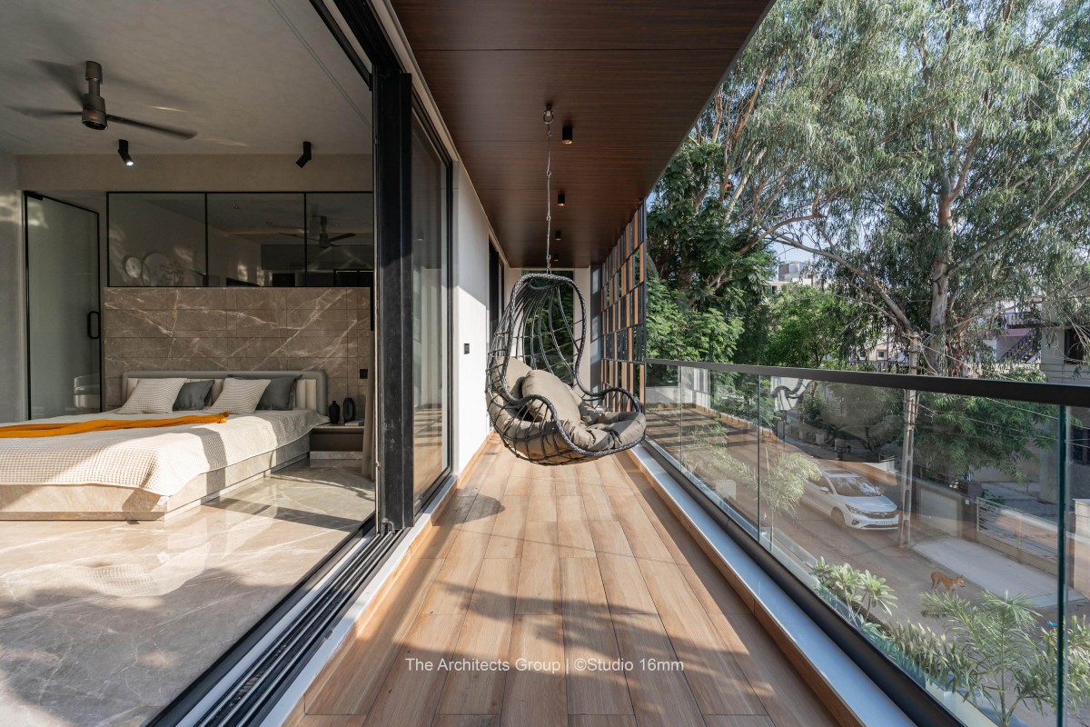 Balcony of Prasad by Mauliv Patel Architects