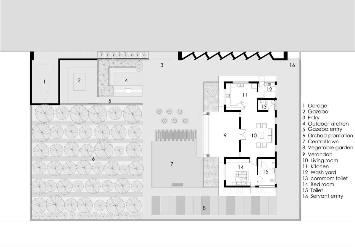 Plan of Om Winter Retreat by Studio 2+2