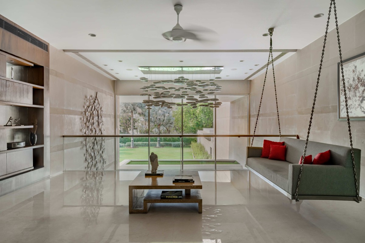 Family living of Lakhani Villa by INI Design Studio