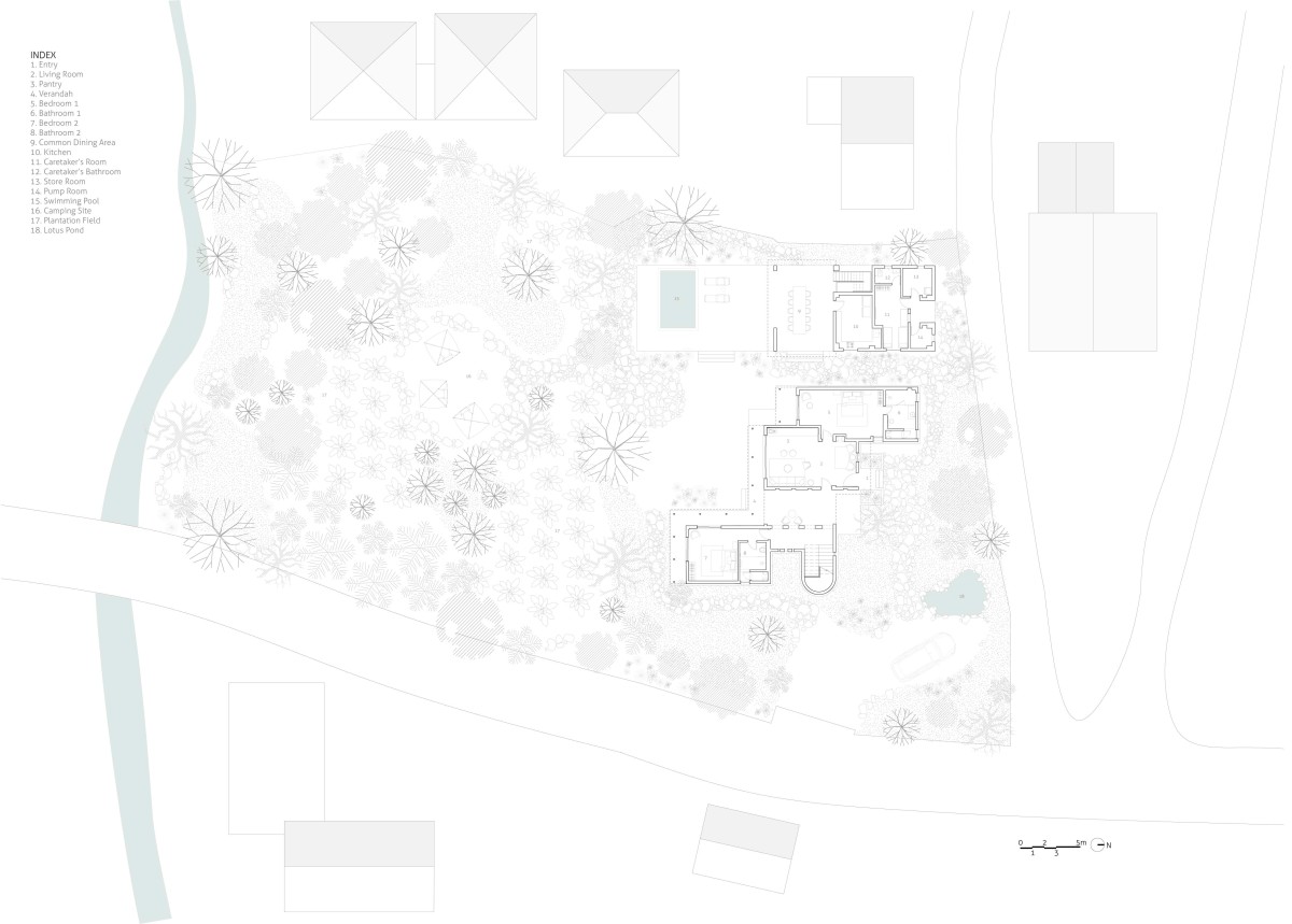 Ground Floor Plan of Maison Rouge by The Architecture Company