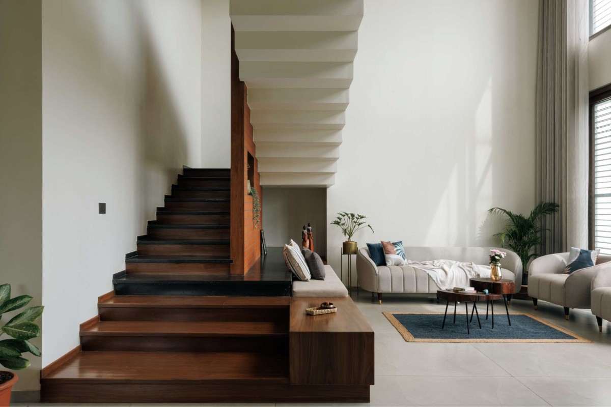 Staircase of House of Terraces by Akshata Shenoy Design Studio and Studio HC