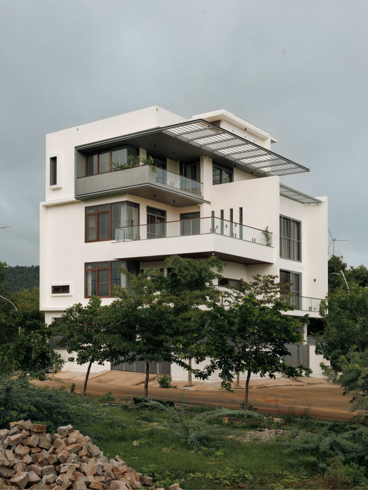 Exterior view of House of Terraces by Akshata Shenoy Design Studio and Studio HC