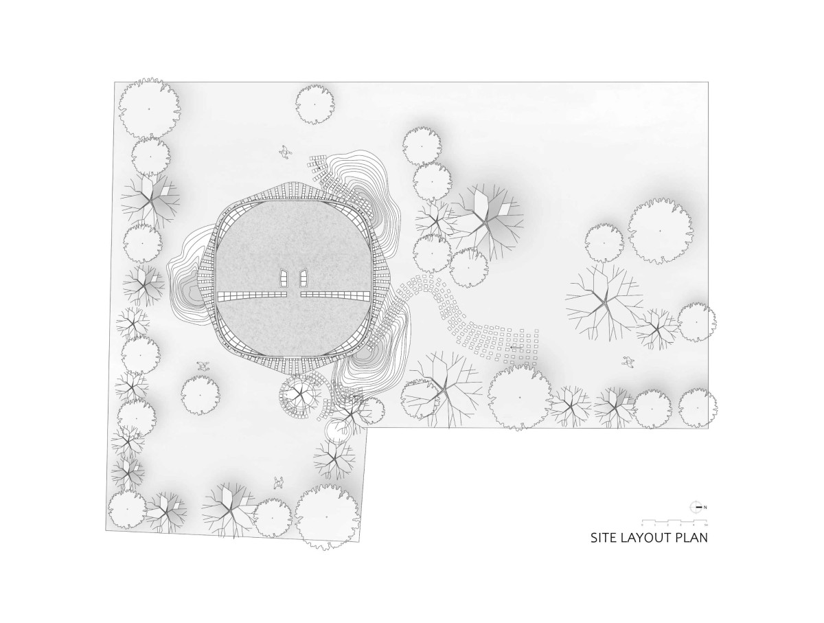 Site Plan of Toy Storey Residence by Wallmakers