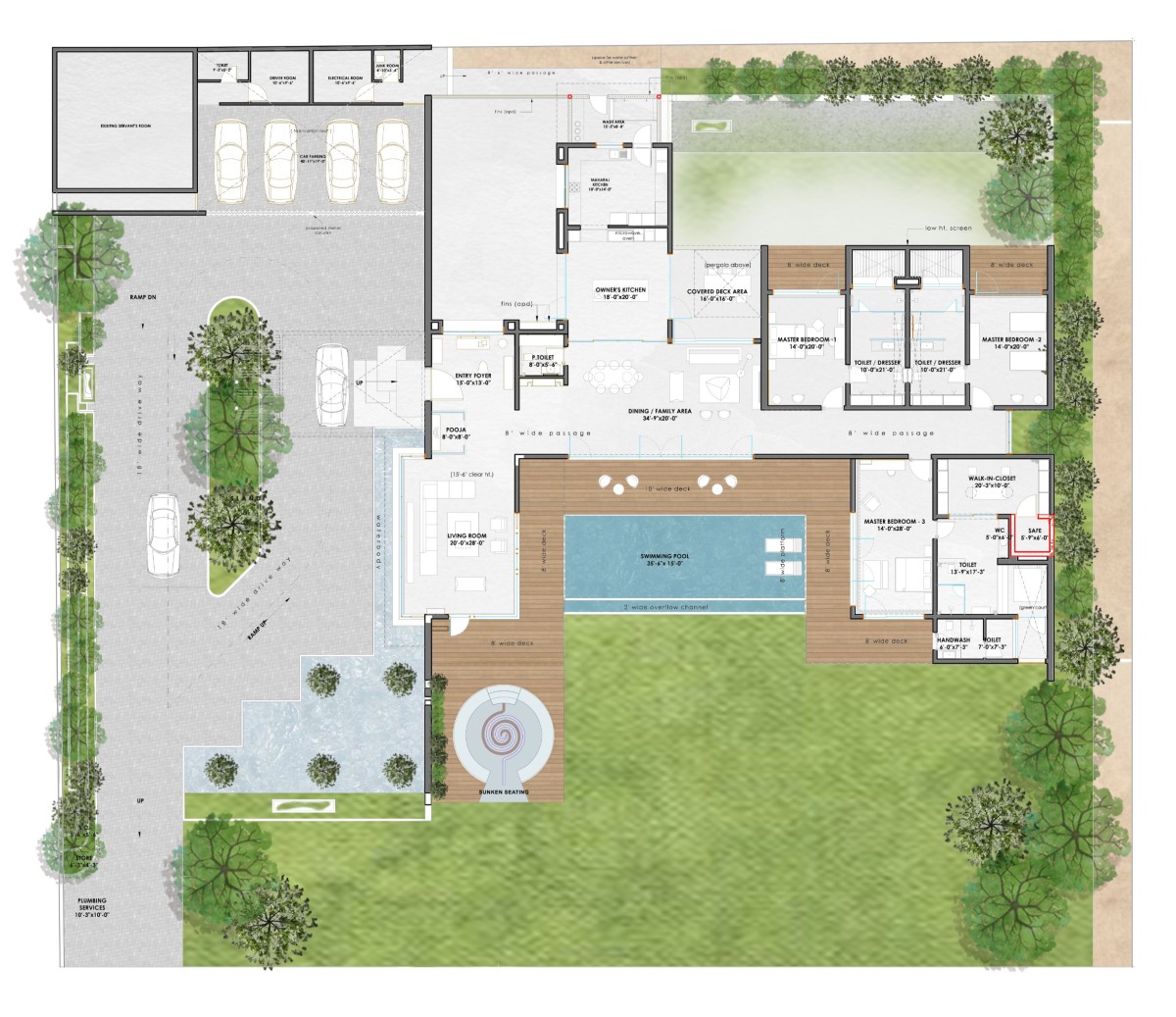 Plan of White House by Dipen Gada & Associates