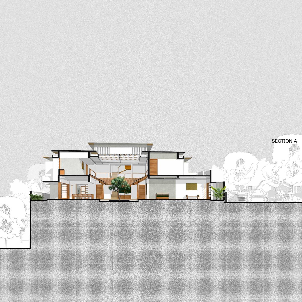 Section A of Peringattil Veedu by Studio Homosapiens