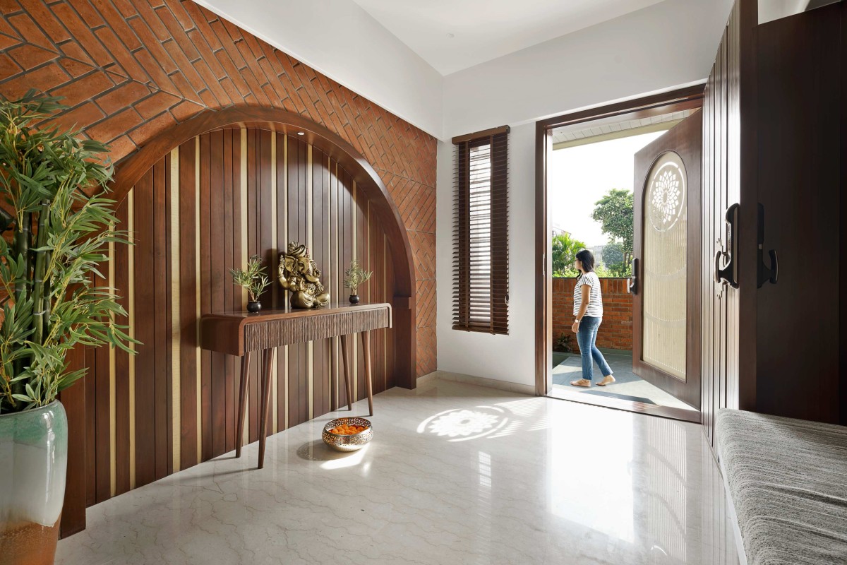 Entrance foyer of The Shah House by Jihan Associates