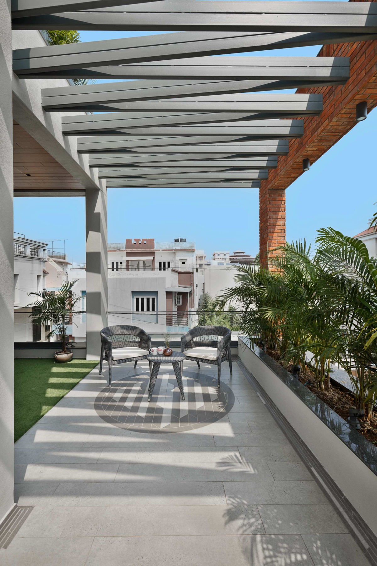 Terrace of The Shah House by Jihan Associates