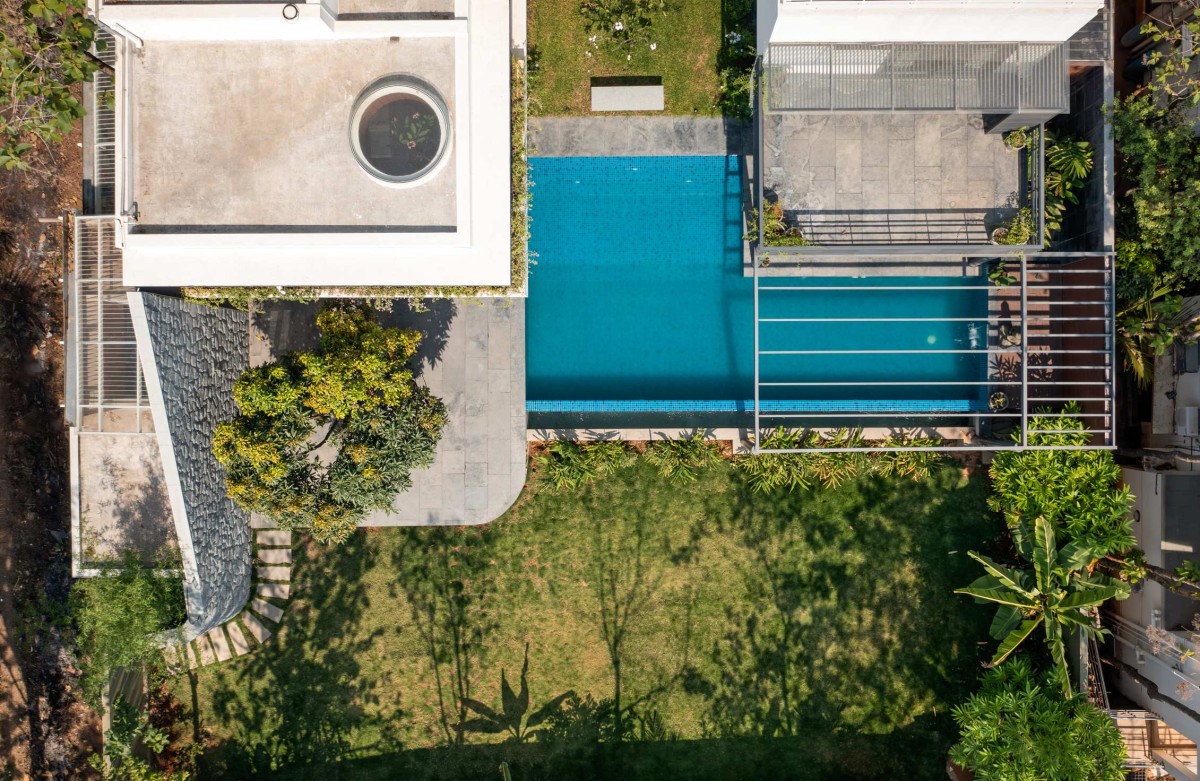 Aerial view of Siri Residence by Design Kacheri