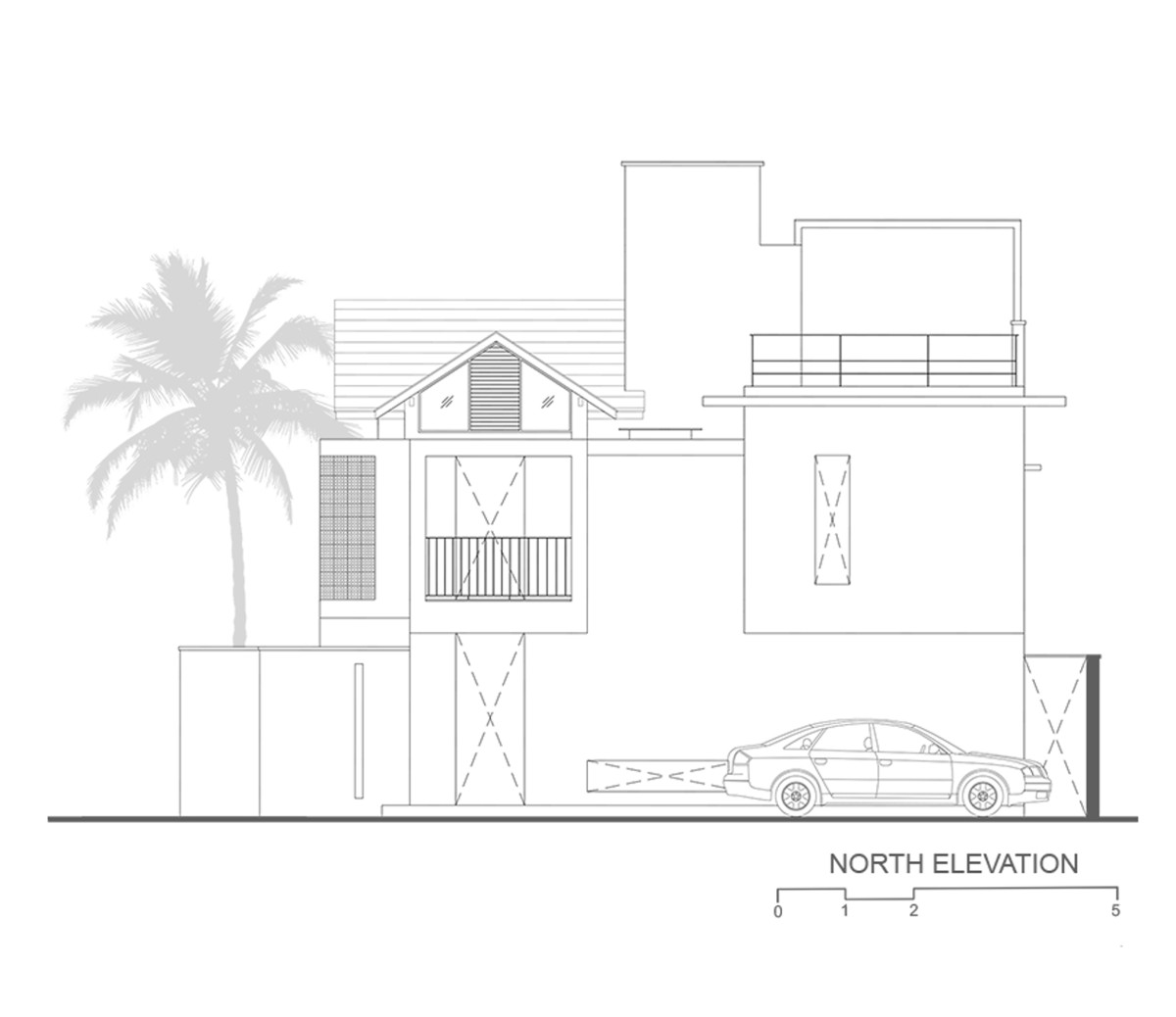 Elevation 2 of Meadows House by VSP Architects