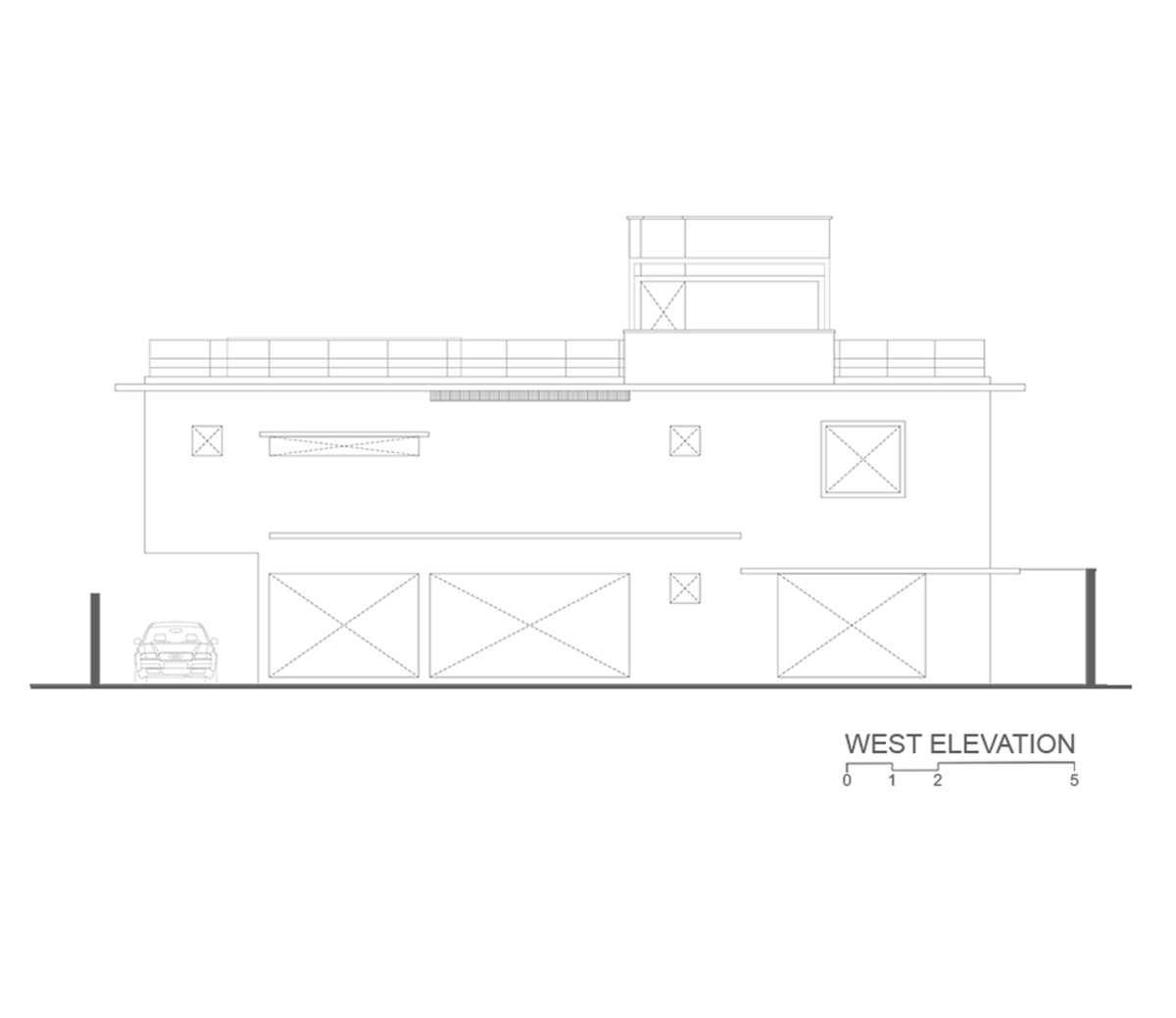 Elevation 1 of Meadows House by VSP Architects