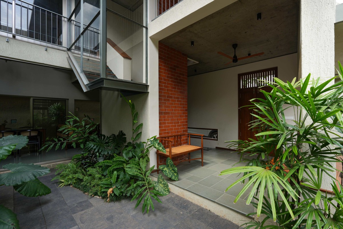 Passage to open living of Meadows House by VSP Architects