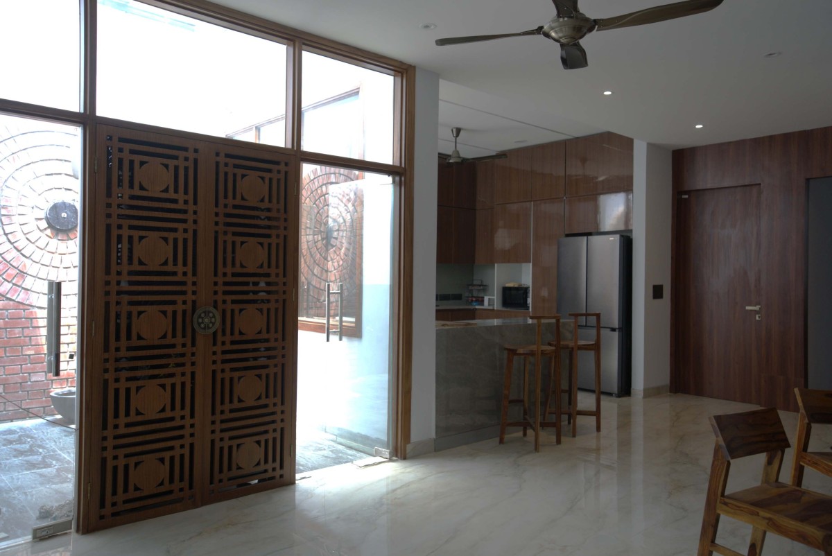 View from living room of The Box House by OM Architects