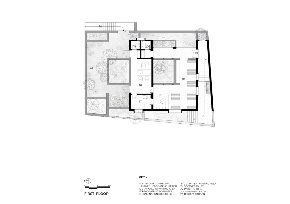 First floor plan of Compos Mentis Healthcare Architecture by Spacemagus