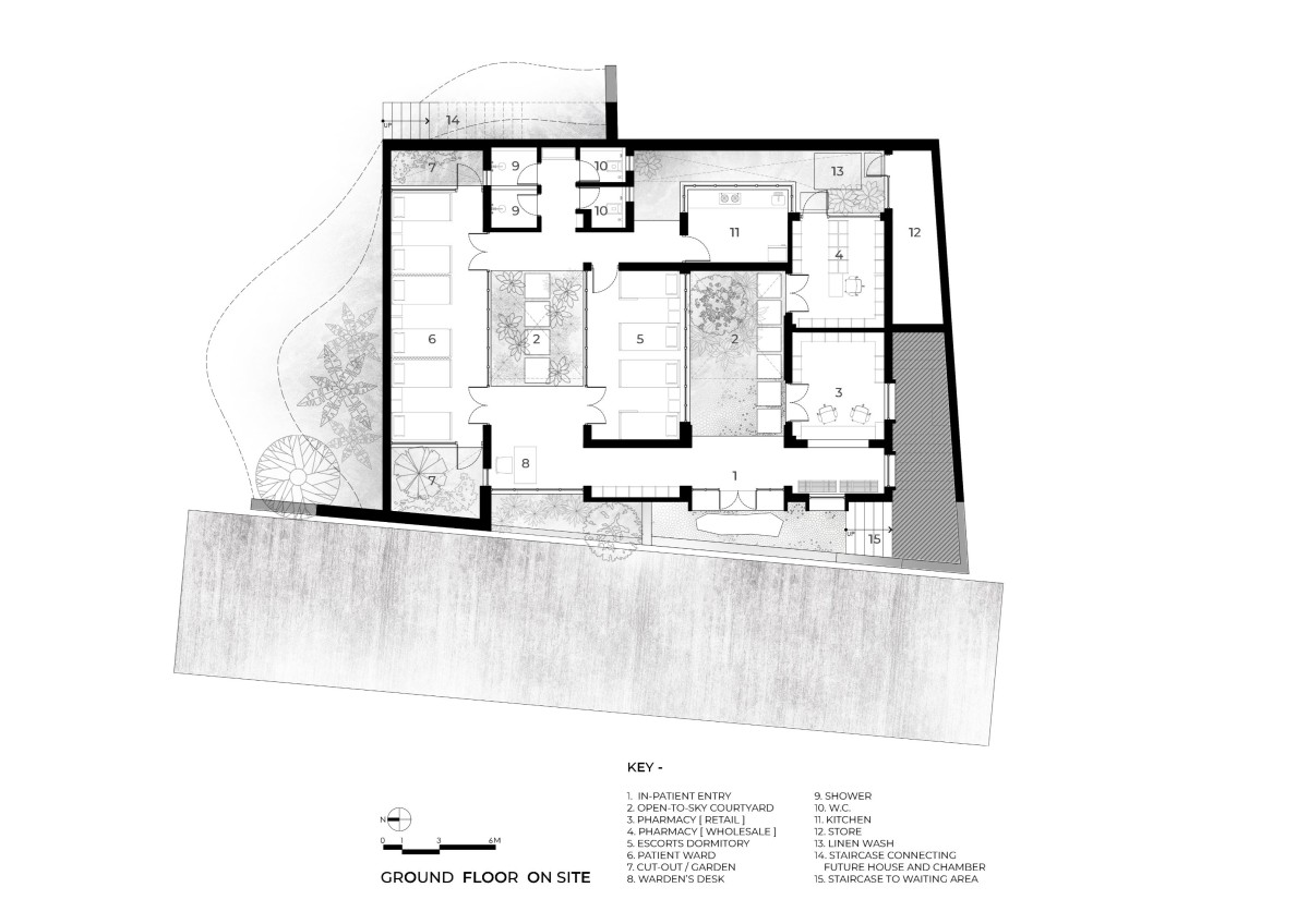 Ground floor plan of Compos Mentis Healthcare Architecture by Spacemagus