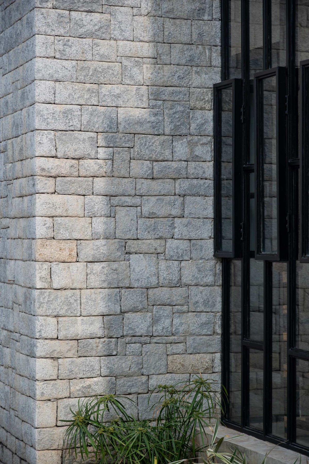 Detailed shot of exterior wall of Compos Mentis Healthcare Architecture by Spacemagus