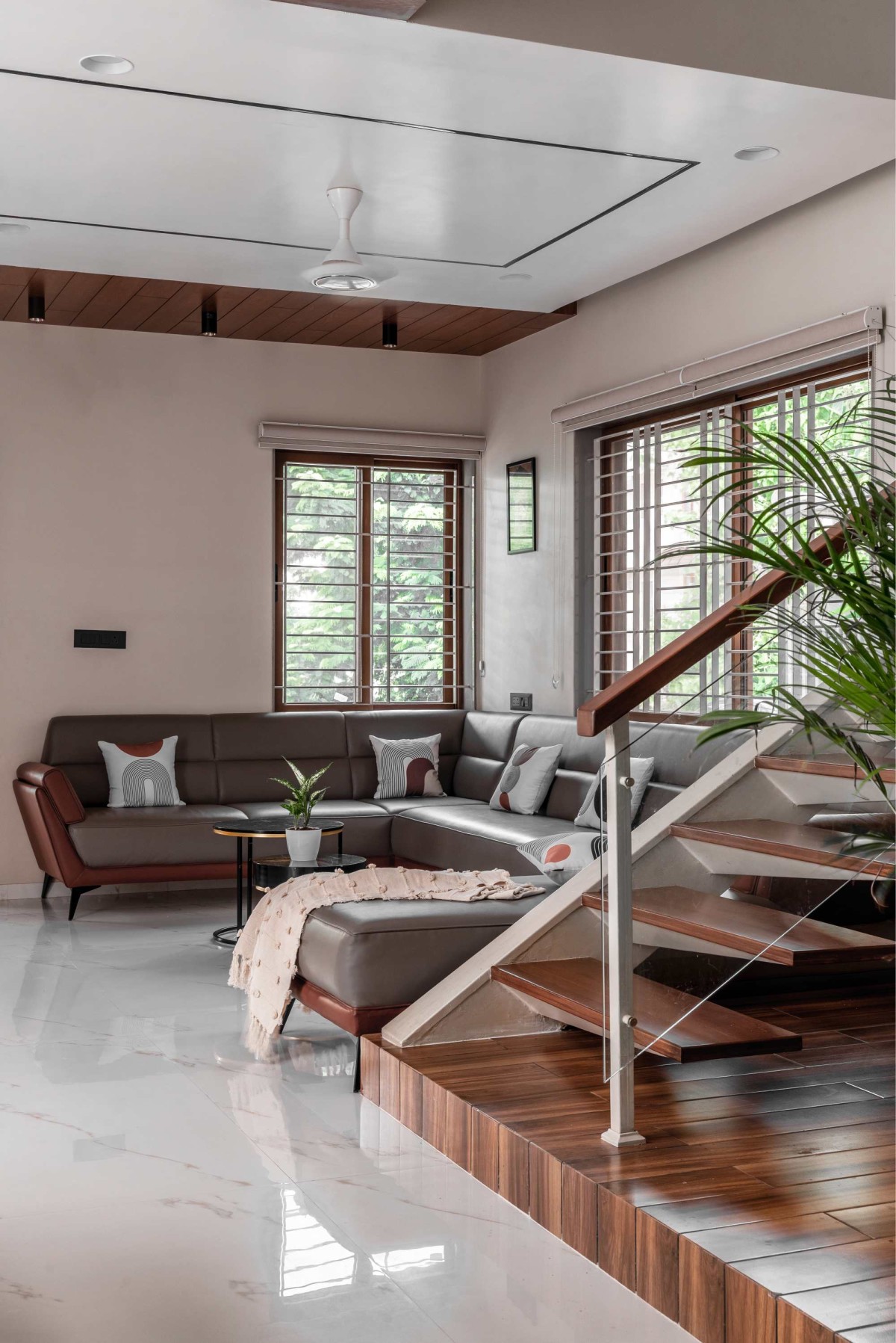 Living room of Vadgama’s Residence by J Architects