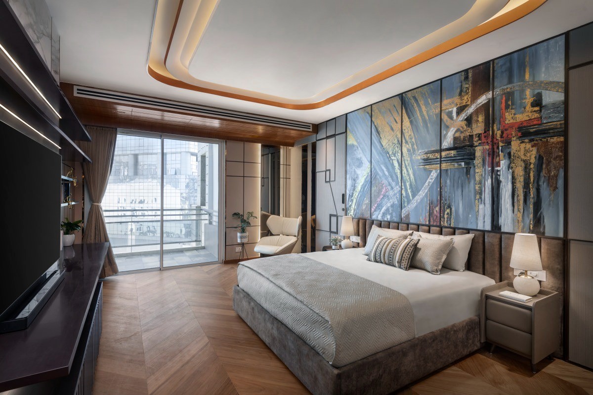 Master Bedroom of Apartment Pinnacle by FOA Design Studio