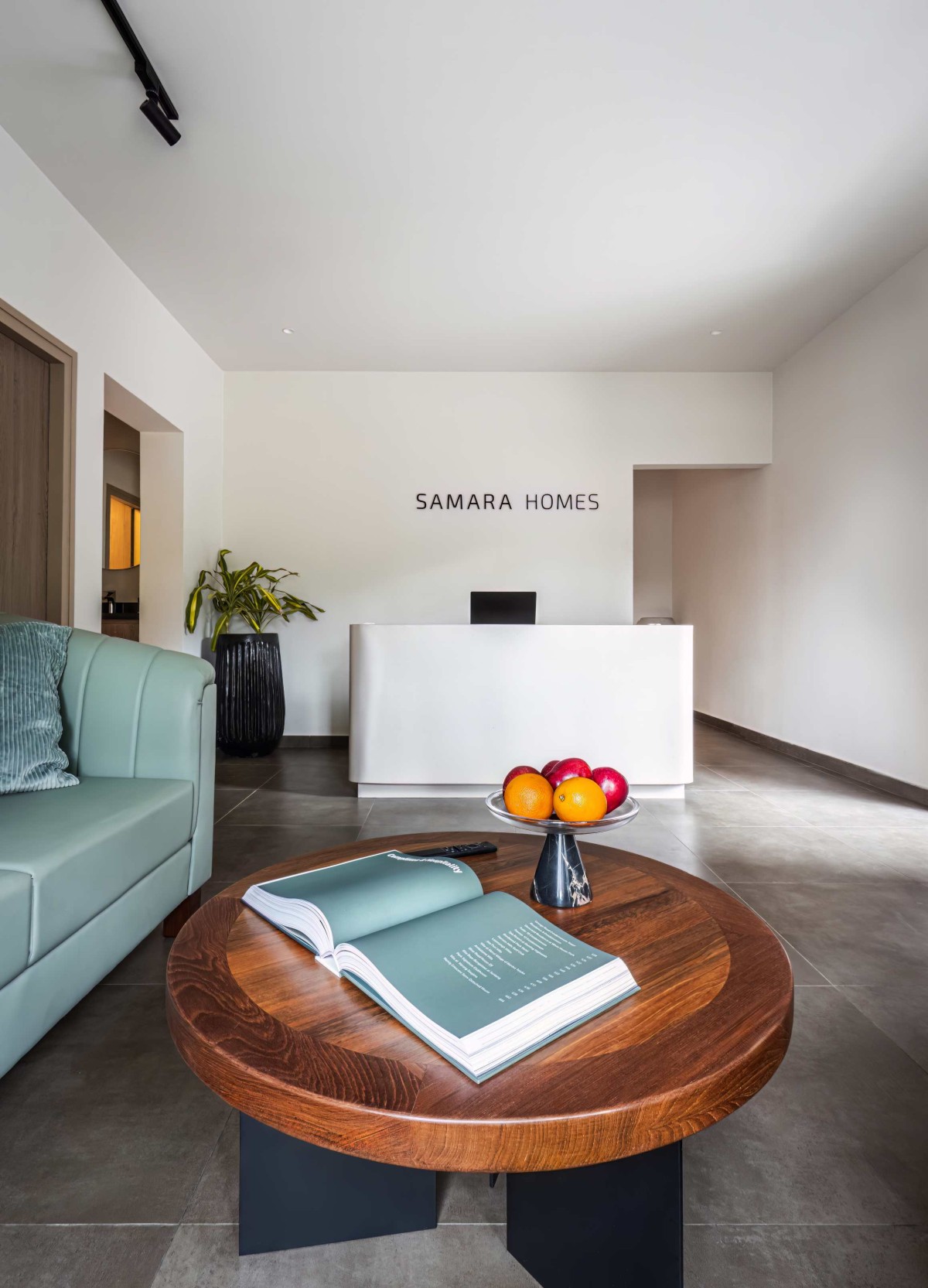 Reception & Waiting Area of Samara Homes by Higher Dimensions