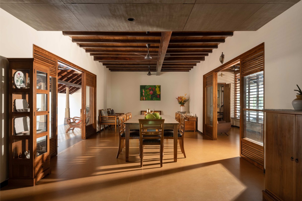 Dining & Living room of Muttom Residence by EDOM Architecture