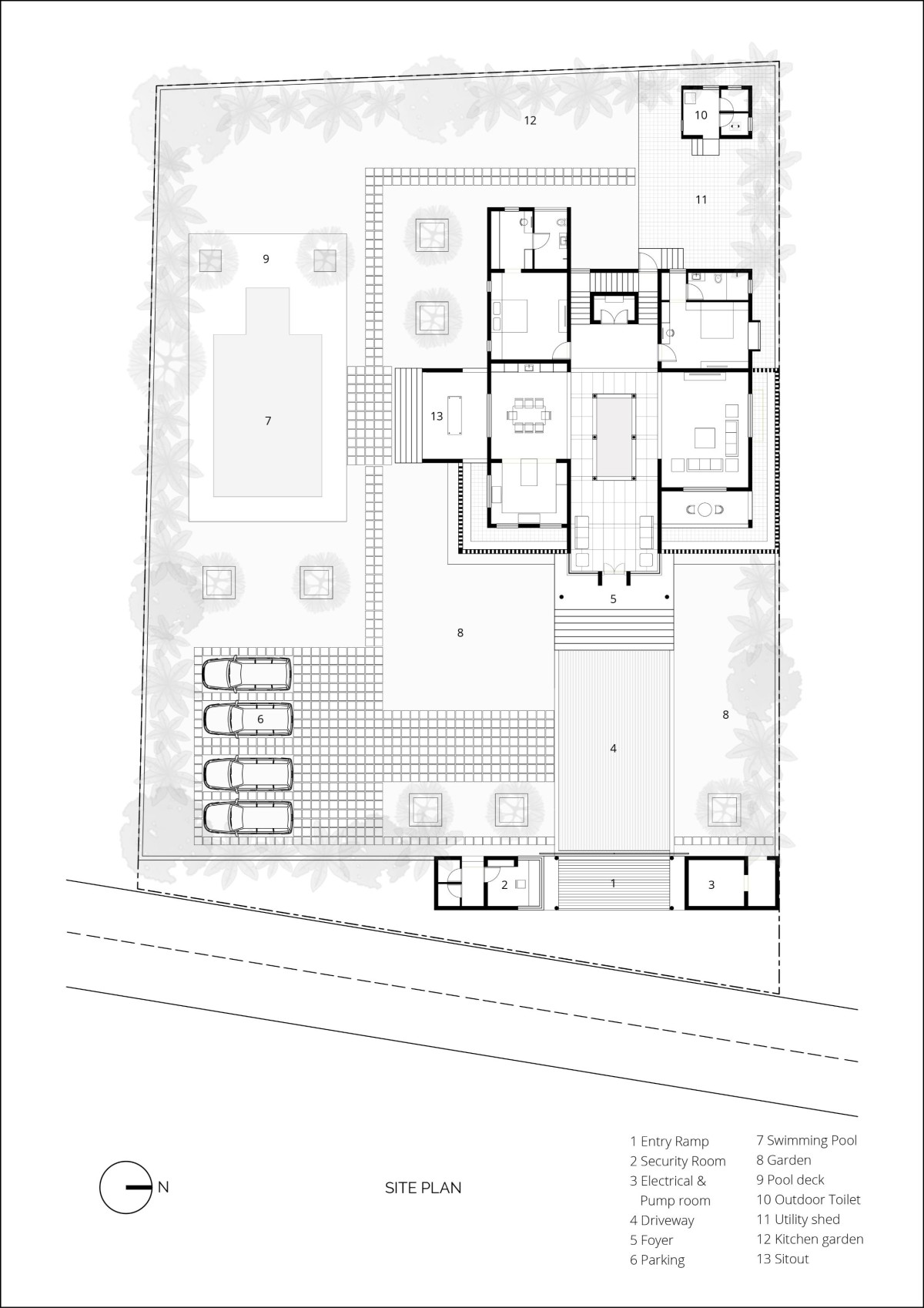 Site plan of The Reaper’s Retreat by UNBOX