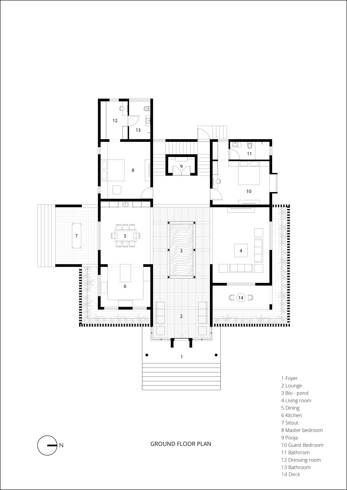 Ground Floor Plan of The Reaper’s Retreat by UNBOX