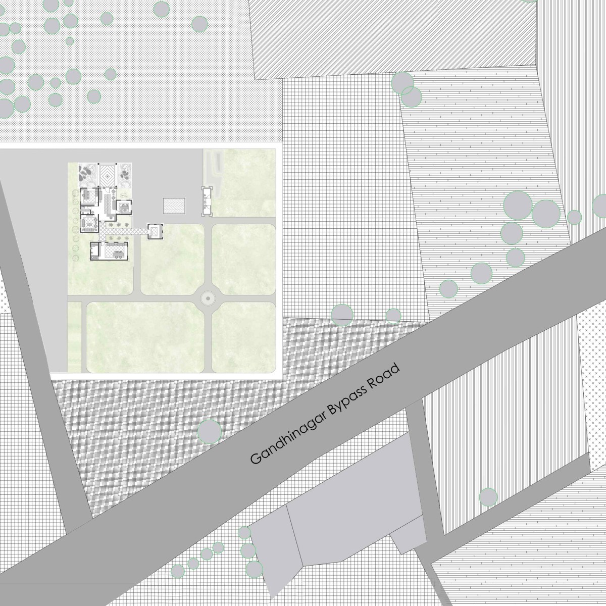 Site Plan of Office For Fortune Group by Outline Studios