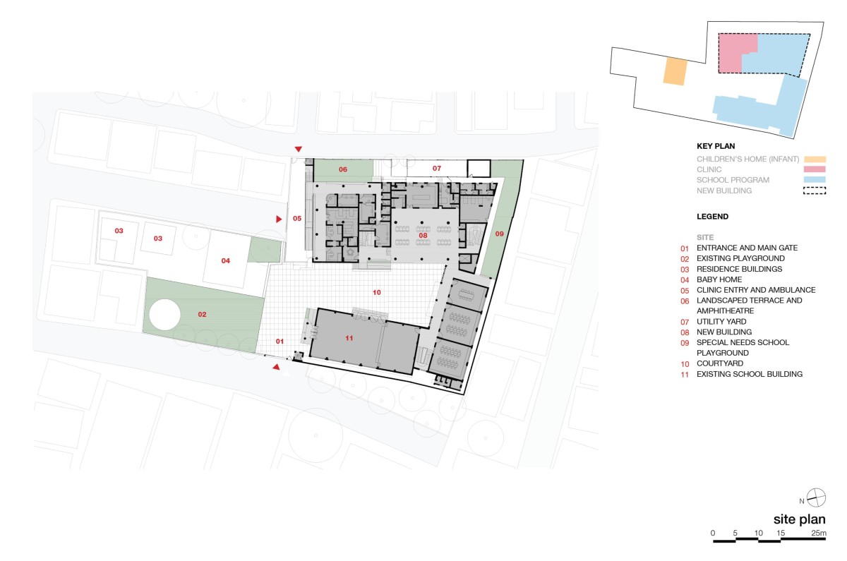 Site Plan of Divya Shanthi School by Flying Elephant Studio