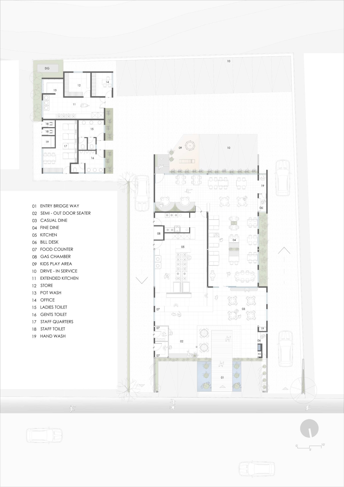 Floor Plan of TRAYAM Restaurant by iha Architecture