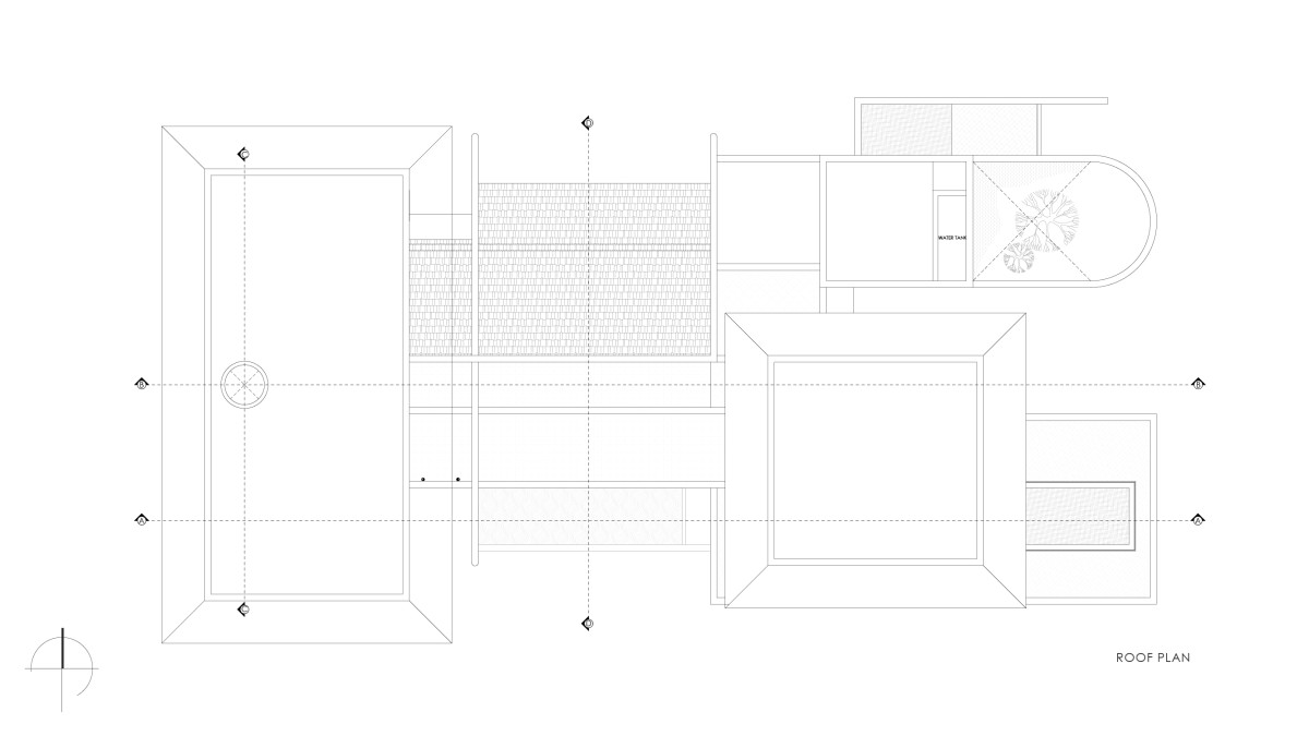 Roof Plan of Mathamangalam House by SOHO Architects