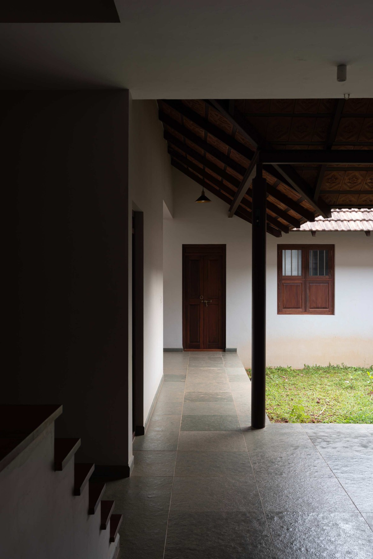 Corridor of Kaloor Residence by VSP Architects