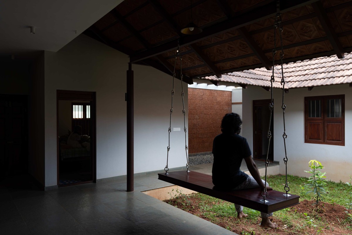 Courtyard of Kaloor Residence by VSP Architects