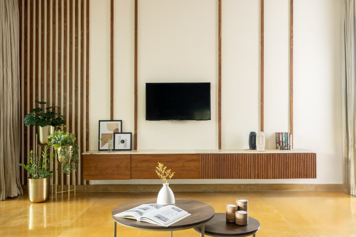 TV Unit of Tranquil Nest by Cohere - The Design Atelier