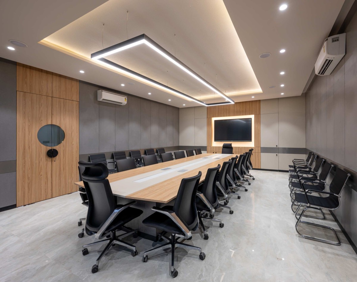 Conference room of The Buddha Avenue Hotel by W5 Architects