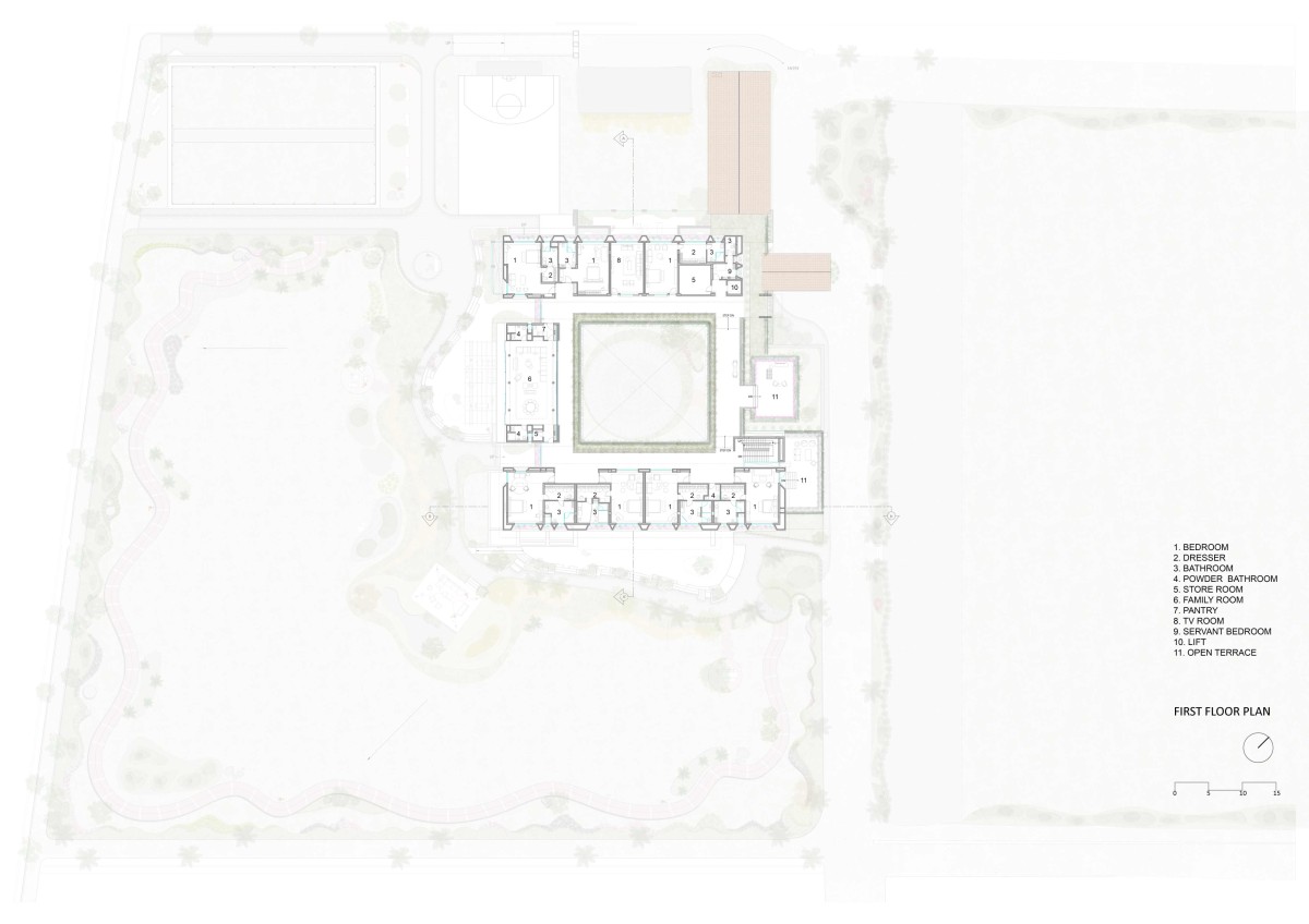 First Floor Plan of Retreat Home by Neogenesis+Studi0261