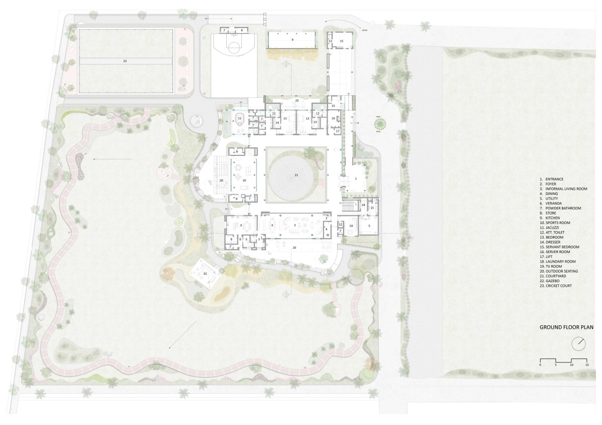 Ground Floor Plan of Retreat Home by Neogenesis+Studi0261