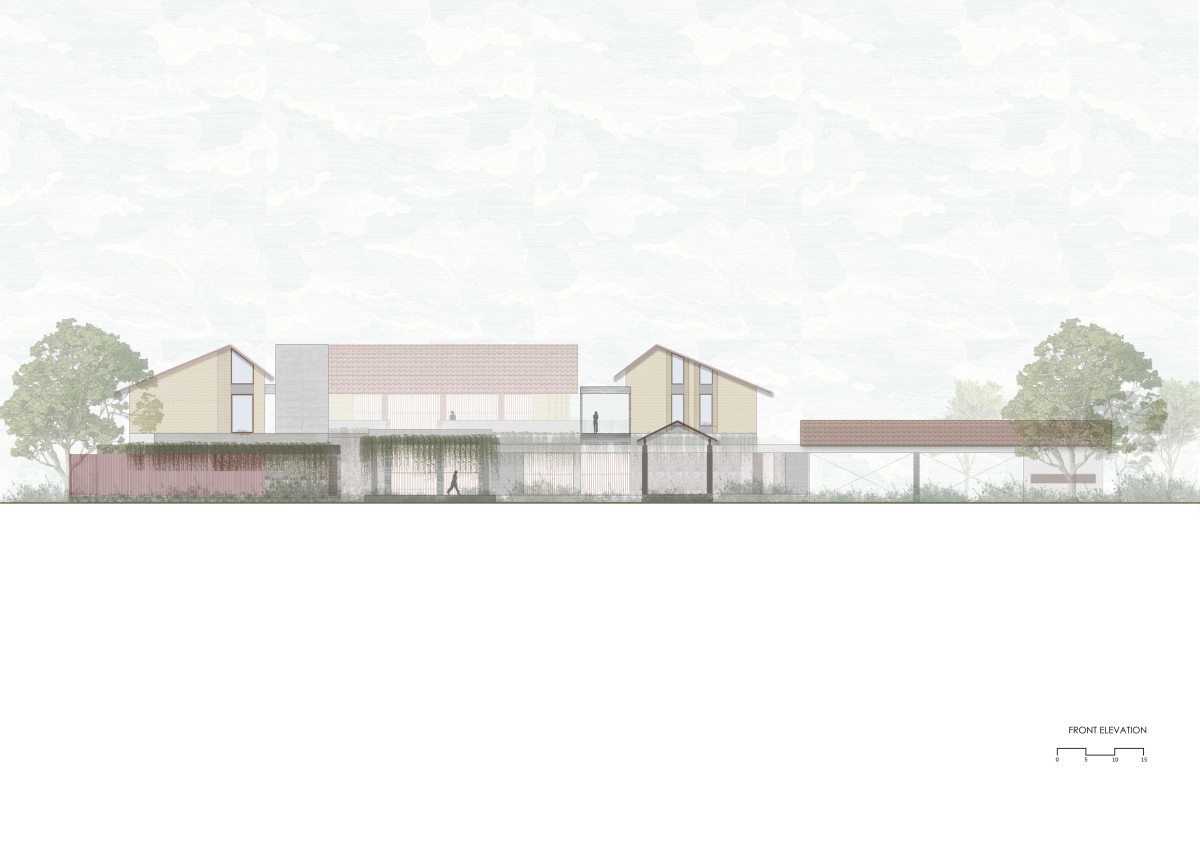 Front Elevation of Retreat Home by Neogenesis+Studi0261