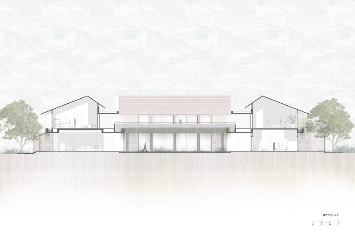 Section AA of Retreat Home by Neogenesis+Studi0261
