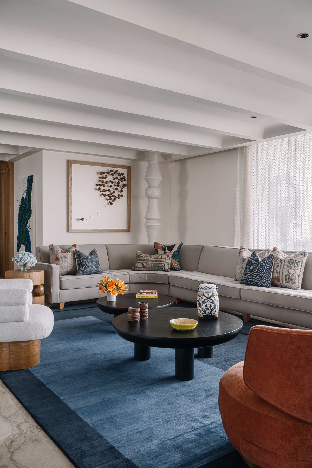 Living Area of Sanganeria Residence by PS Design