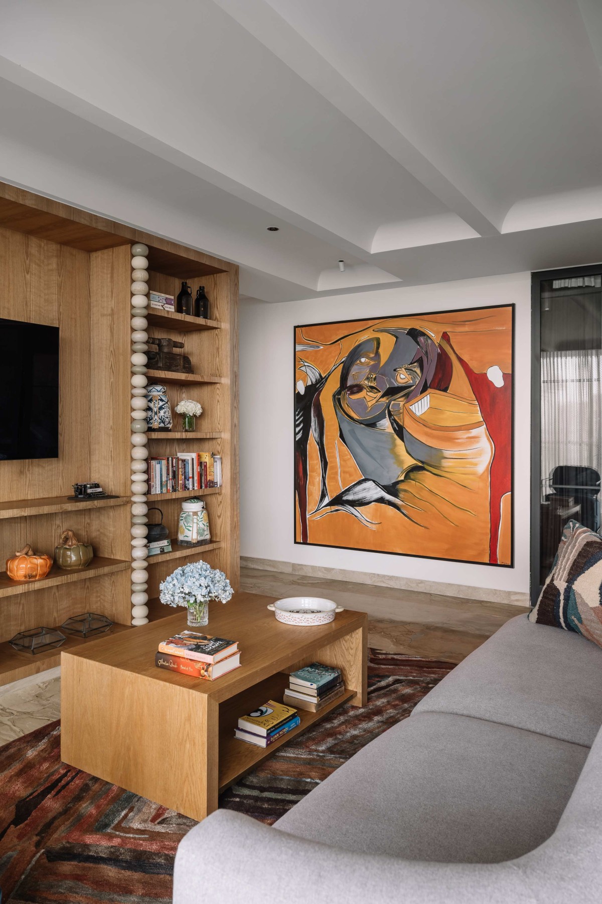Living Area of Sanganeria Residence by PS Design