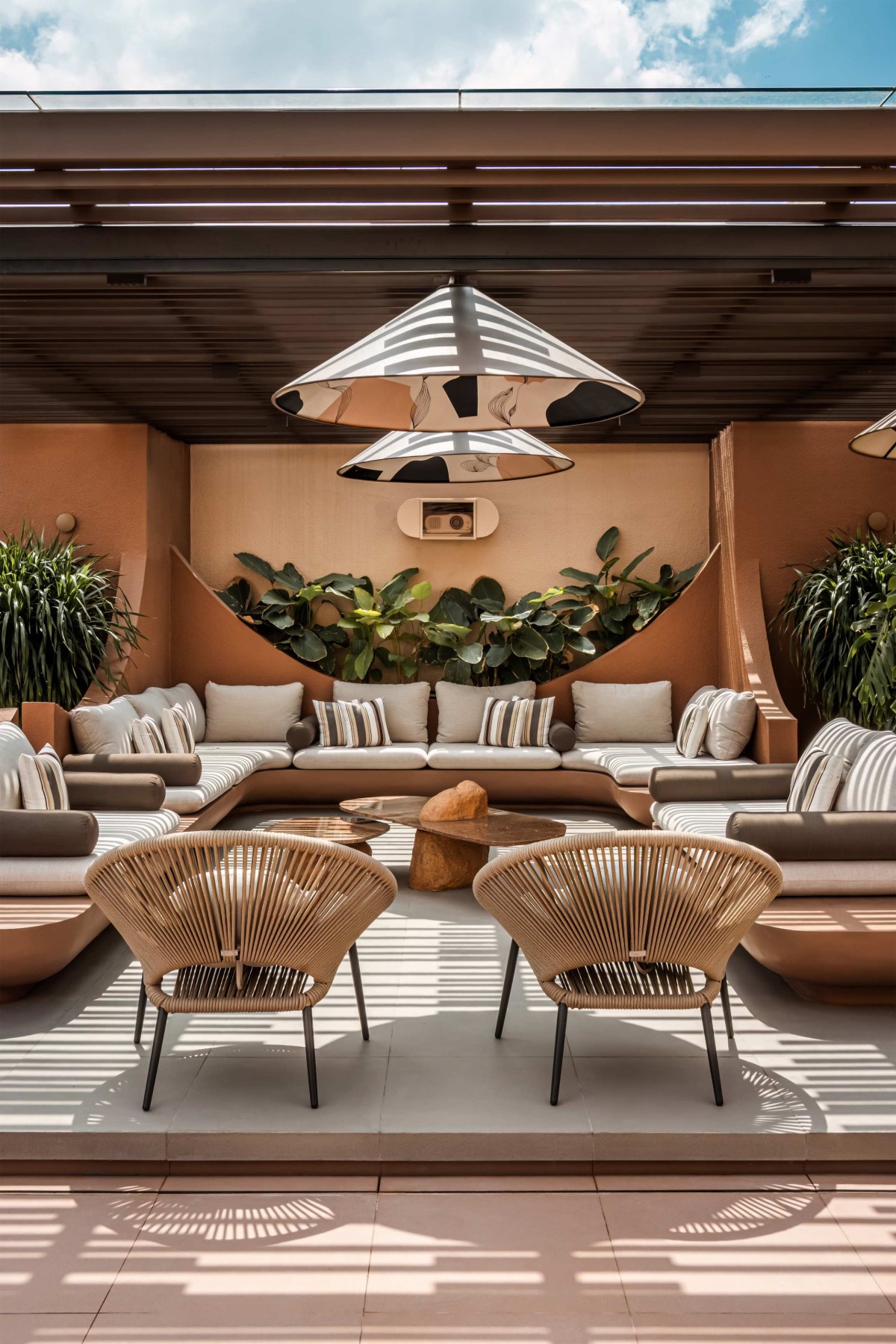 Terrace seating of Terra Gardens by Design Boulevard
