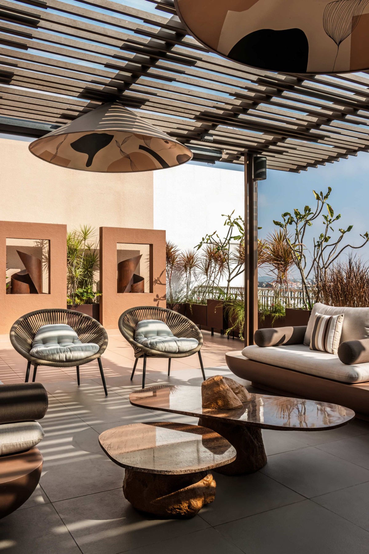 Terrace seating of Terra Gardens by Design Boulevard