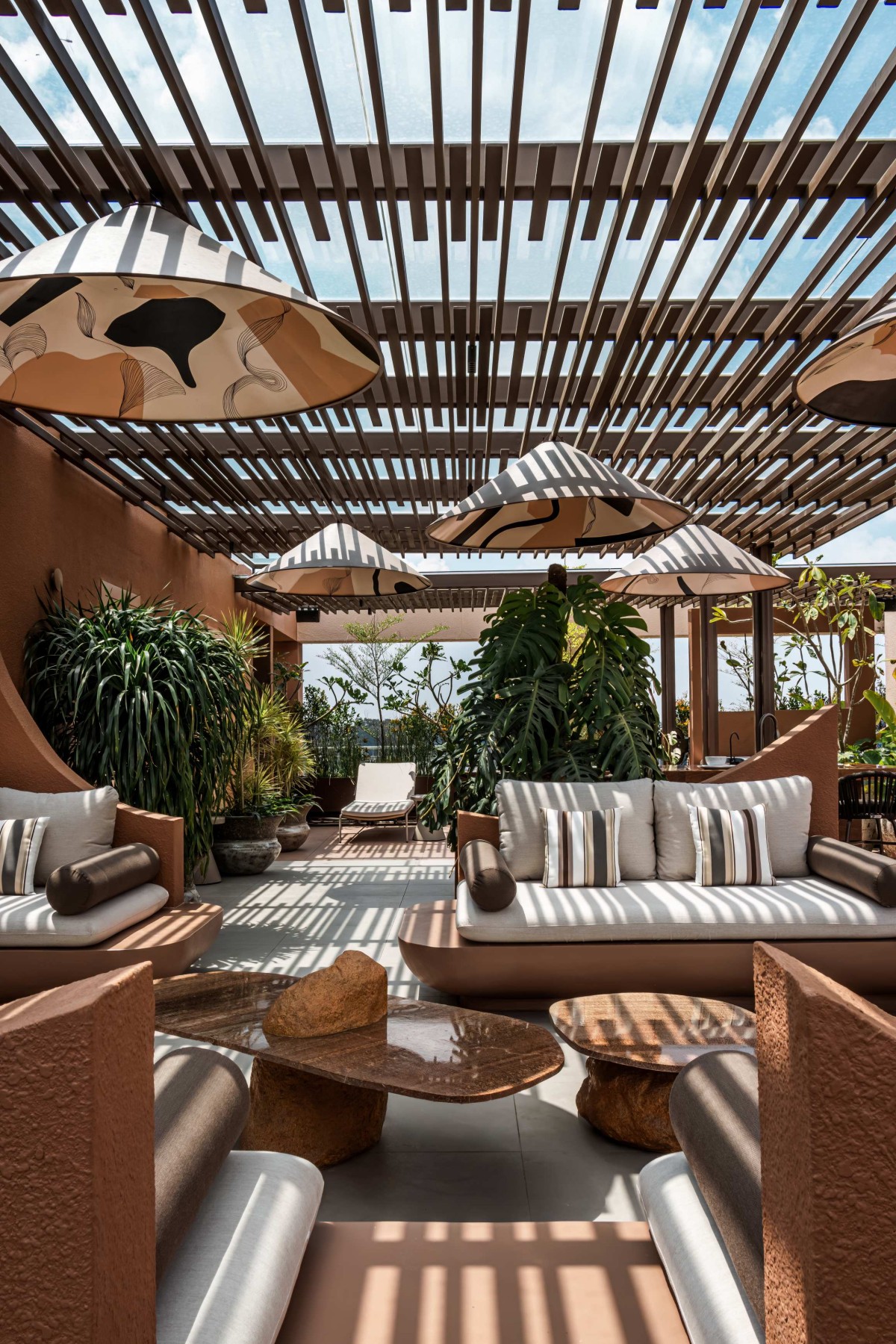 Terrace seating of Terra Gardens by Design Boulevard