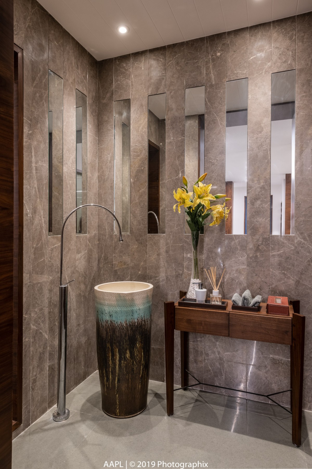 Common wash area of The Courtyard House by Associated Architects (i) Pvt. Ltd