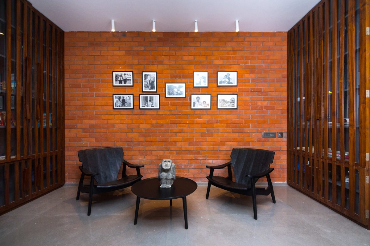 Bedroom entrance of The Courtyard House by Associated Architects (i) Pvt. Ltd