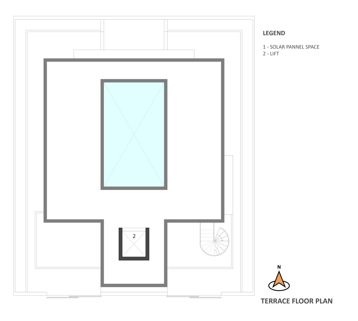 Terrace Plan of Vrundavan by DF Architects